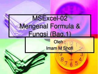 MSExcel-02 Mengenal Formula &amp; Fungsi (Bag.1)