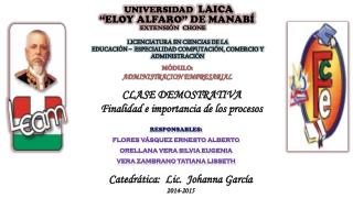 UNIVERSIDAD LAICA “ ELOY ALFARO ” DE MANABÍ EXTENSIÓN CHONE