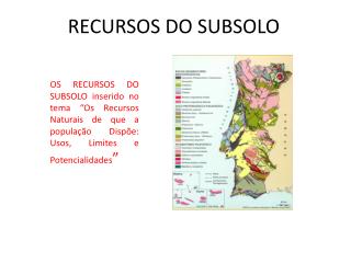 RECURSOS DO SUBSOLO