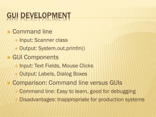 GUI Development