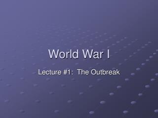 World War I