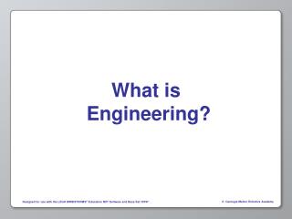 What is Engineering?