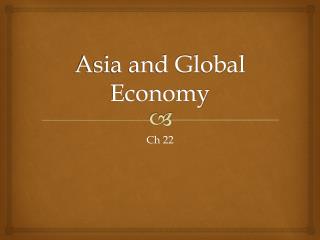 Asia and Global Economy
