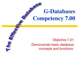 G-Databases Competency 7.00