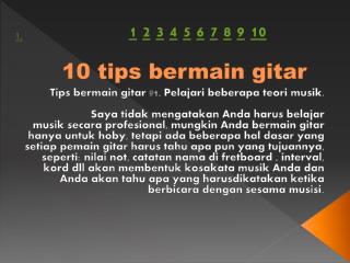 10 tips bermain gitar