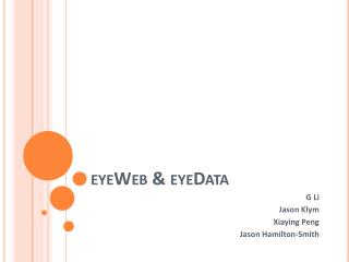 eyeWeb &amp; eyeData