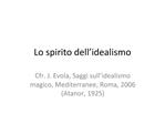 Lo spirito dell idealismo