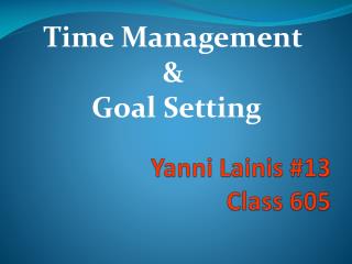 Yanni Lainis #13 Class 605