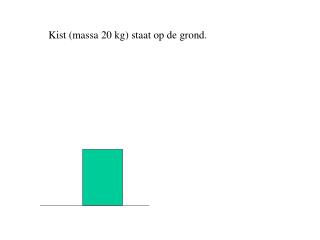 Kist (massa 20 kg) staat op de grond.