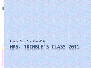 Mrs. Trimble’s Class 2011