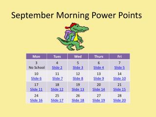 September Morning Power Points