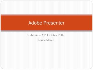 Adobe Presenter