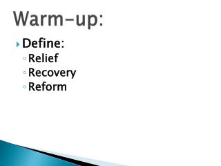 Warm-up: