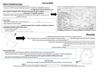 Intro to WW2