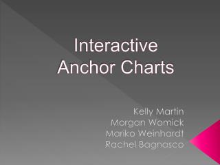 Interactive Anchor Charts