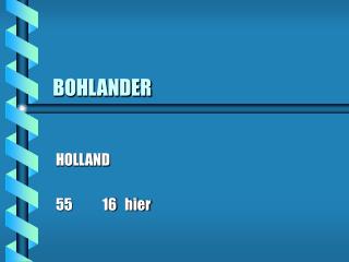 BOHLANDER