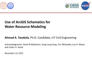 Use of ArcGIS Schematics for Water Resource Modeling