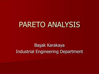 PARETO ANALYSIS