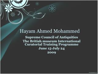 Hayam Ahmed Mohammed