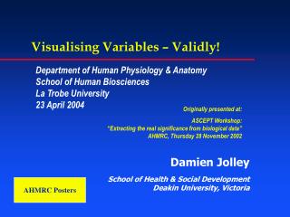 Visualising Variables – Validly!