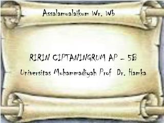 Assalamualaikum Wr. Wb