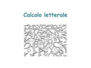 Calcolo letterale
