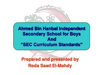 Prepared and presented by Reda Saad El-Mahdy