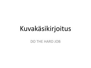 Kuvakäsikirjoitus