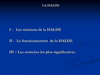 LA HALDE