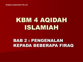 KBM 4 AQIDAH ISLAMIAH