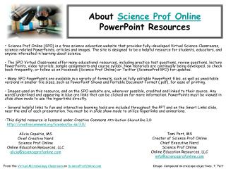 About Science Prof Online PowerPoint Resources