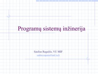 Programų sistemų inžinerija
