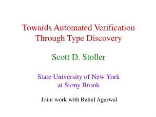 Towards Automated Verification Through Type Discovery