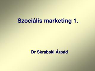 Szociális marketing 1.