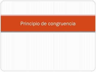 Principio de congruencia