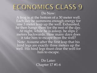 Economics Class 9