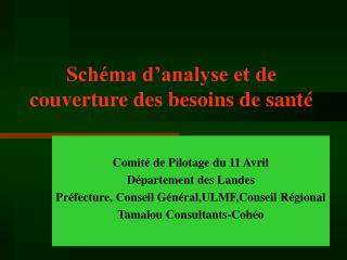 Schéma d’analyse et de couverture des besoins de santé