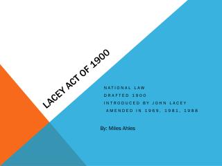 Lacey Act of 1900