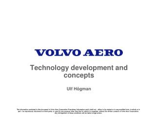 Technology development and concepts Ulf Högman