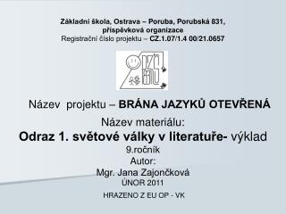 Základní škola, Ostrava – Poruba, Porubská 831, příspěvková organizace