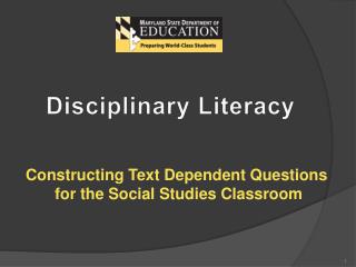 Disciplinary Literacy