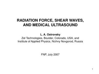 Radiation force