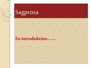 Sagprosa