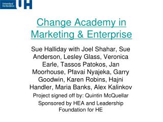 Change Academy in Marketing &amp; Enterprise