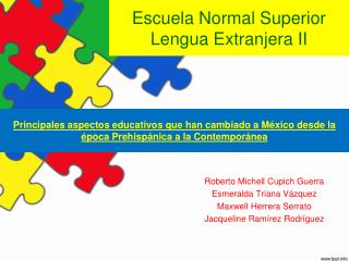 Escuela Normal Superior Lengua Extranjera II