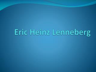 Eric Heinz Lenneberg