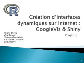 Création d’interfaces dynamiques sur internet : GoogleVis &amp; Shiny