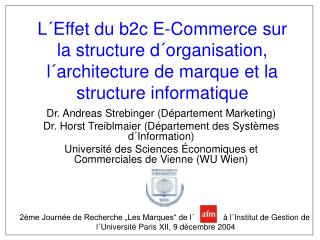 Dr. Andreas Strebinger (Département Marketing)