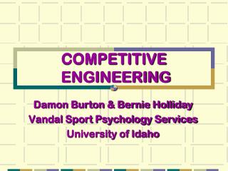 COMPETITIVE ENGINEERING