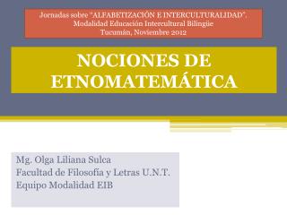 NOCIONES DE ETNOMATEMÁTICA